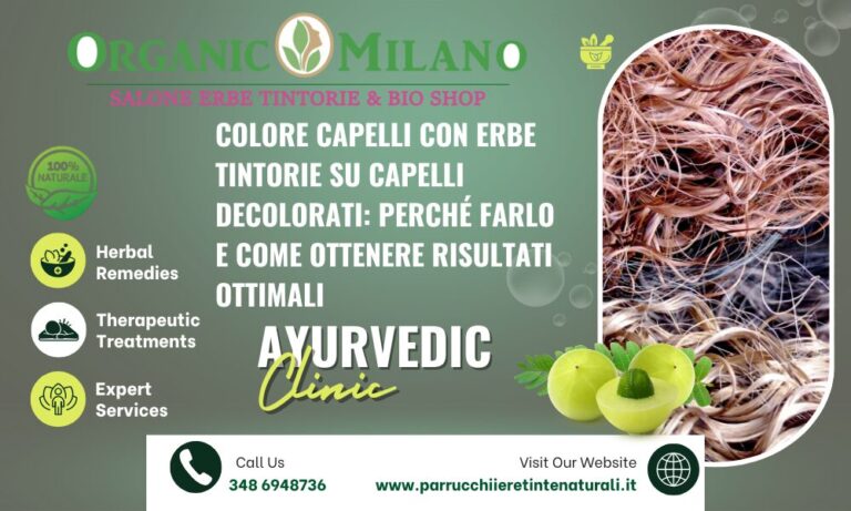 Colore capelli con erbe tintorie su capelli decolorati