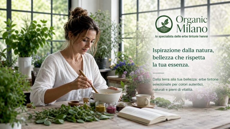 Una donna realizza un trattamento naturale per rinforzare i capelli, utilizzando estratti vegetali.