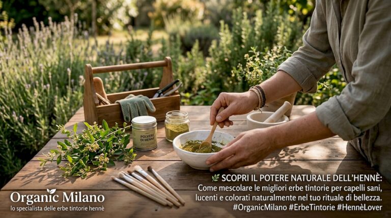 Le mani all'opera, mentre mescolano l’hennè utilizzando strumenti tradizionali.